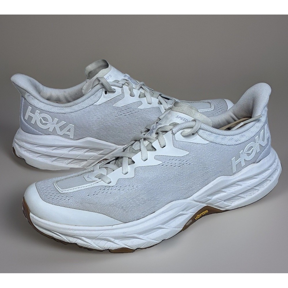 HOKA Speedgoat 5 White Nimbus Cloud 1123157-WNCL Men's Size 9D Running Shoe
